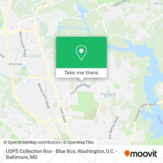 USPS Collection Box - Blue Box map