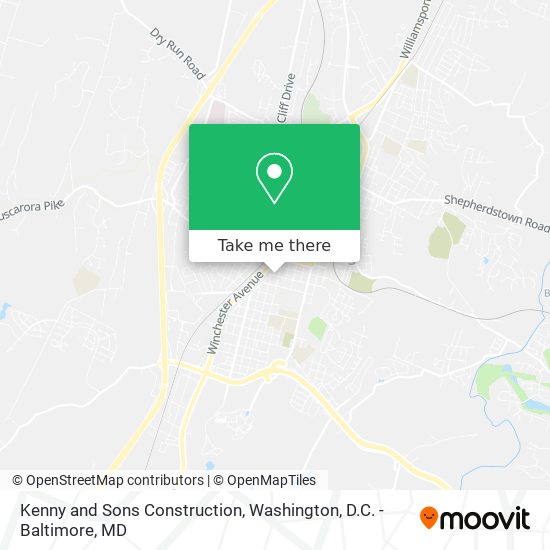 Kenny and Sons Construction map