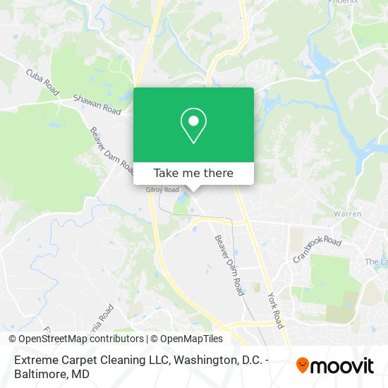 Mapa de Extreme Carpet Cleaning LLC