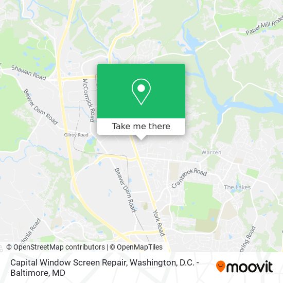 Mapa de Capital Window Screen Repair