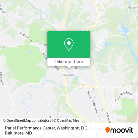 Parisi Performance Center map