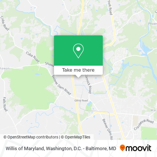 Mapa de Willis of Maryland