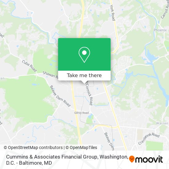 Mapa de Cummins & Associates Financial Group