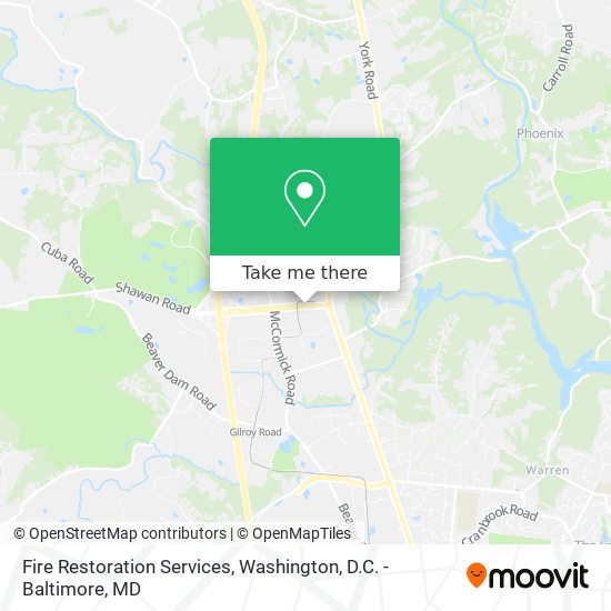 Fire Restoration Services map