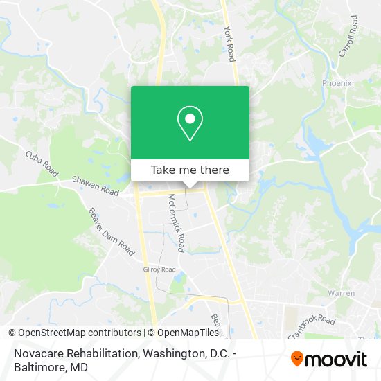 Novacare Rehabilitation map