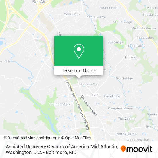 Assisted Recovery Centers of America-Mid-Atlantic map