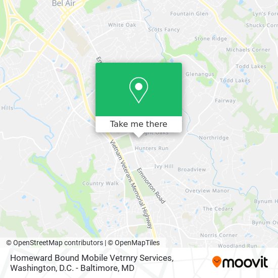 Mapa de Homeward Bound Mobile Vetrnry Services