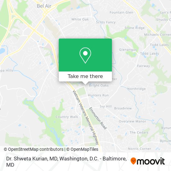 Dr. Shweta Kurian, MD map