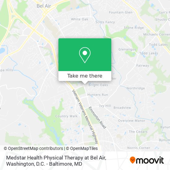 Medstar Health Physical Therapy at Bel Air map