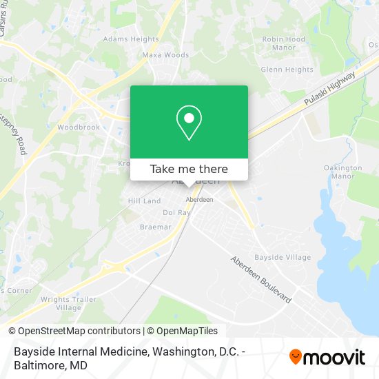 Bayside Internal Medicine map