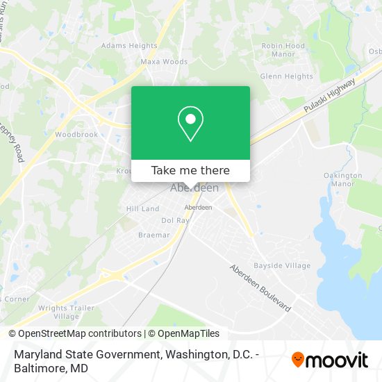 Maryland State Government map