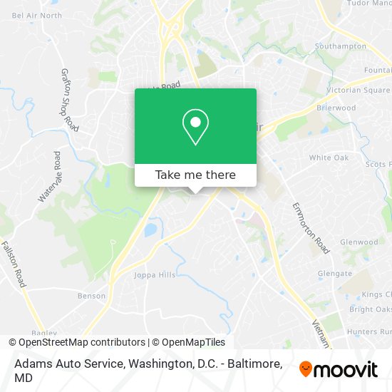 Adams Auto Service map