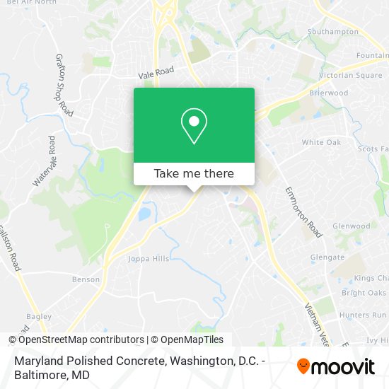 Maryland Polished Concrete map
