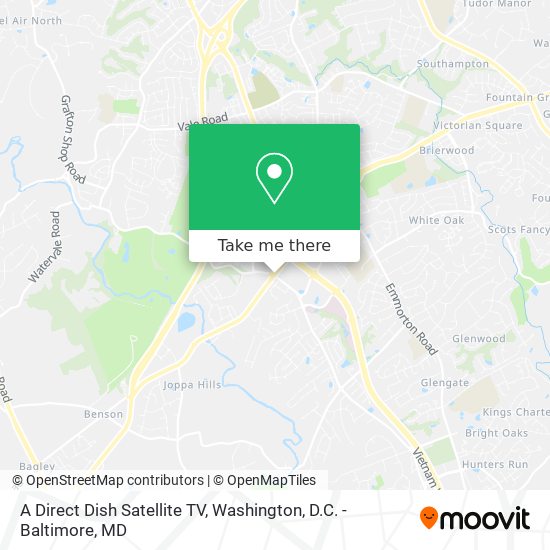 A Direct Dish Satellite TV map