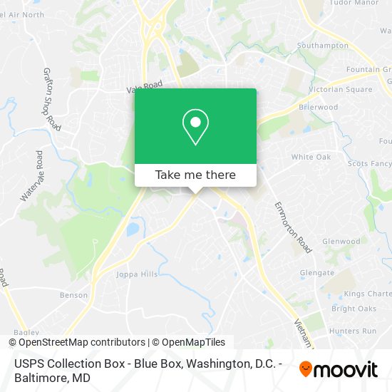 USPS Collection Box - Blue Box map