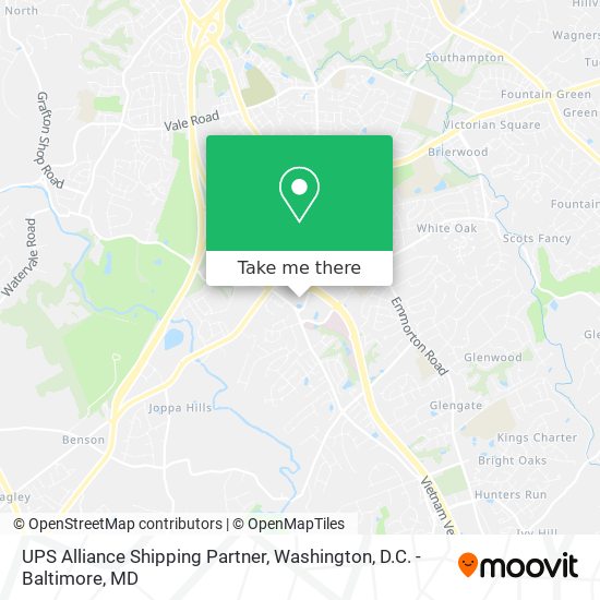 Mapa de UPS Alliance Shipping Partner