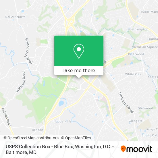 Mapa de USPS Collection Box - Blue Box