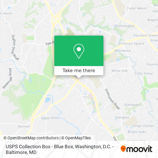 Mapa de USPS Collection Box - Blue Box