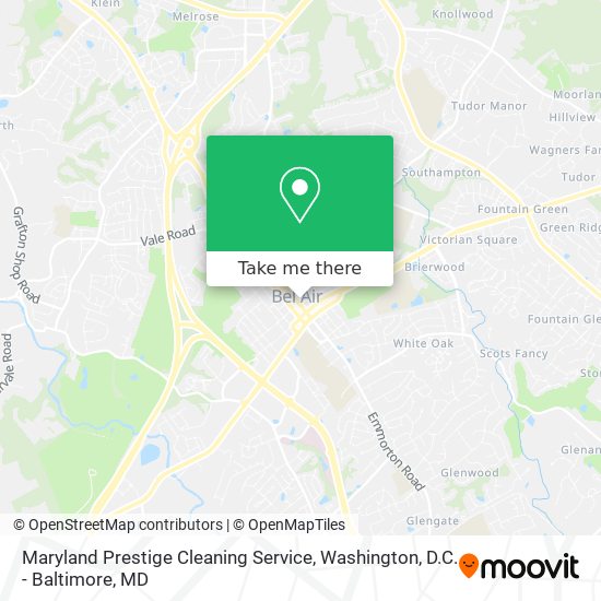 Mapa de Maryland Prestige Cleaning Service