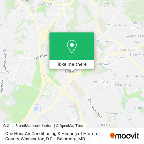 Mapa de One Hour Air Conditioning & Heating of Harford County