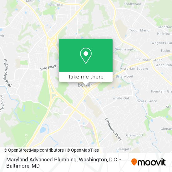 Maryland Advanced Plumbing map