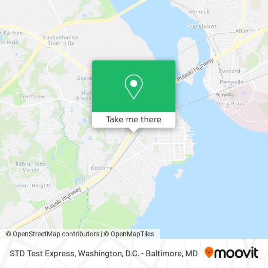 STD Test Express map