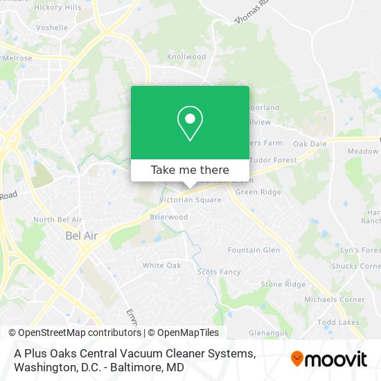 A Plus Oaks Central Vacuum Cleaner Systems map