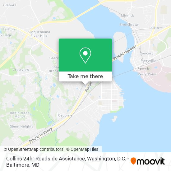 Collins 24hr Roadside Assistance map