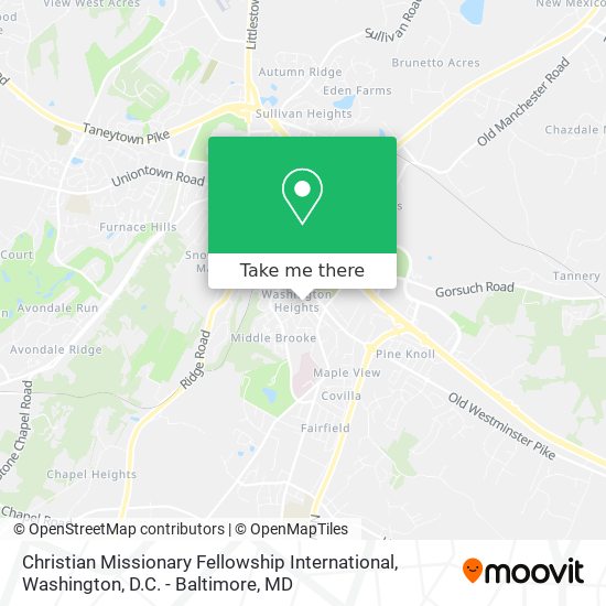 Mapa de Christian Missionary Fellowship International