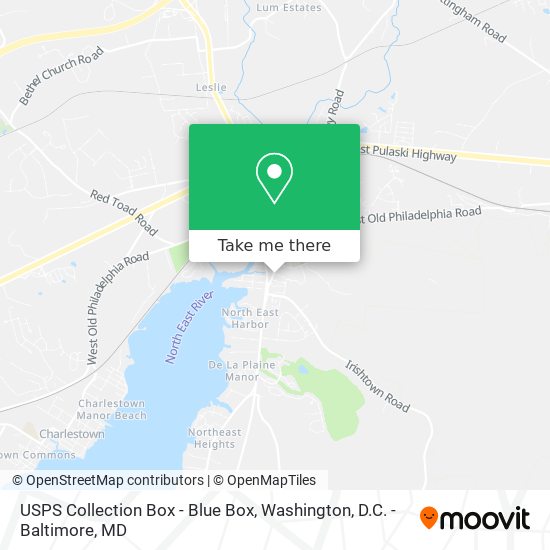 USPS Collection Box - Blue Box map