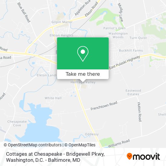 Cottages at Chesapeake - Bridgewell Pkwy map