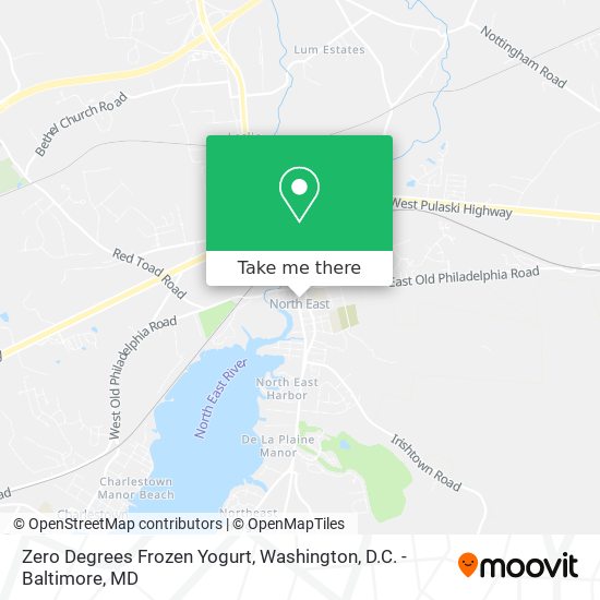 Zero Degrees Frozen Yogurt map