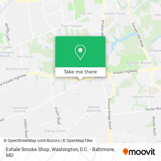Exhale Smoke Shop map