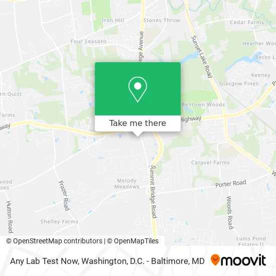 Any Lab Test Now map