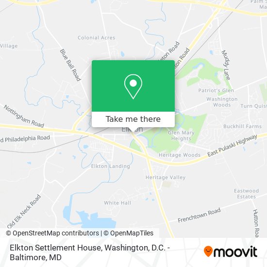 Mapa de Elkton Settlement House