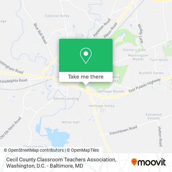 Mapa de Cecil County Classroom Teachers Association