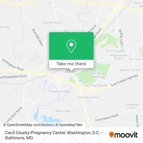 Cecil County Pregnancy Center map