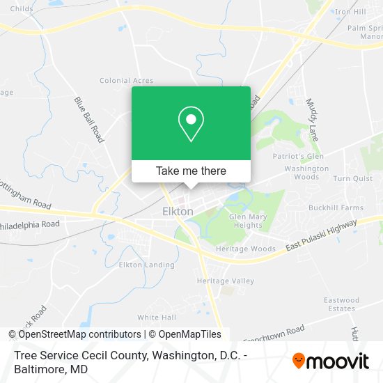 Tree Service Cecil County map
