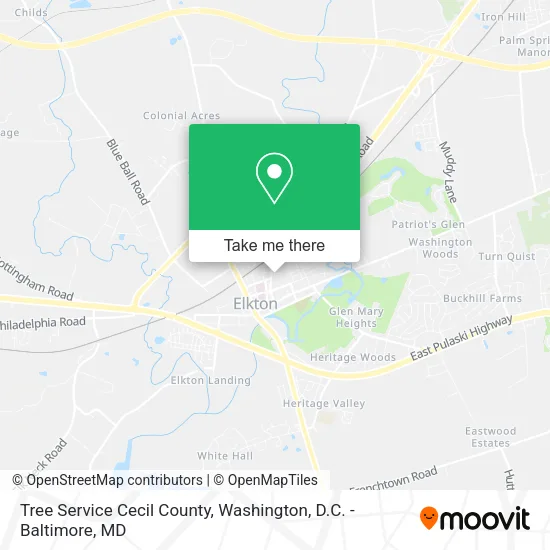 Tree Service Cecil County map