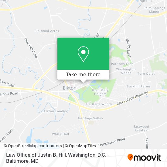 Mapa de Law Office of Justin B. Hill