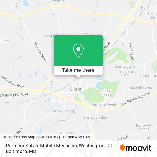 Mapa de Problem Solver Mobile Mechanic