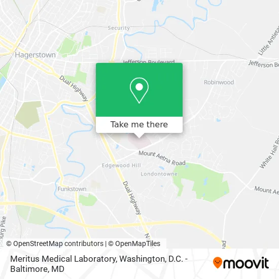 Meritus Medical Laboratory map