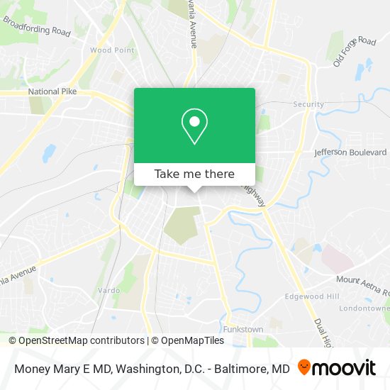 Mapa de Money Mary E MD
