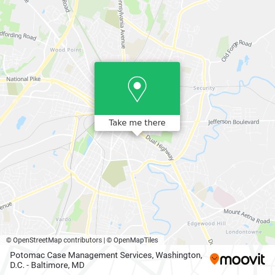 Potomac Case Management Services map