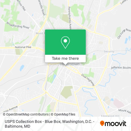 USPS Collection Box - Blue Box map