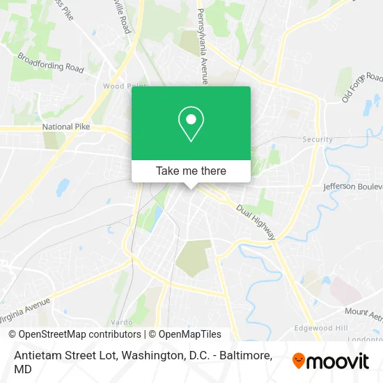 Mapa de Antietam Street Lot