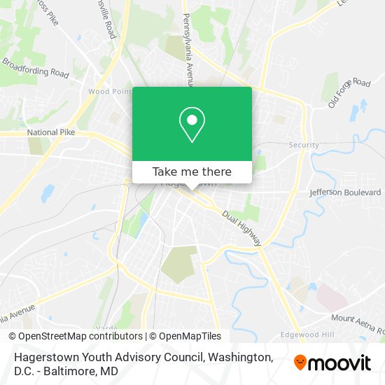 Hagerstown Youth Advisory Council map