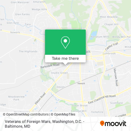 Mapa de Veterans of Foreign Wars