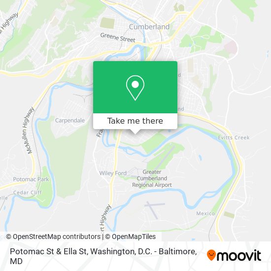 Potomac St & Ella St map