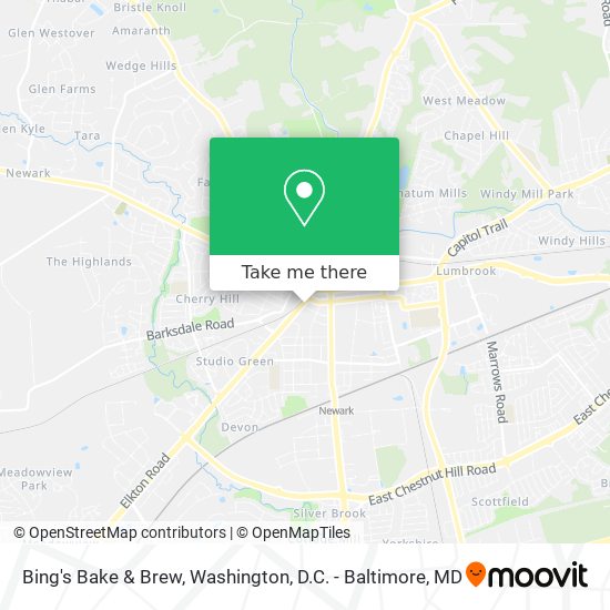 Bing's Bake & Brew map